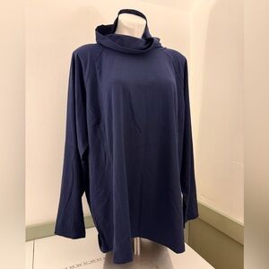 Navy Blue turtle Neck Top